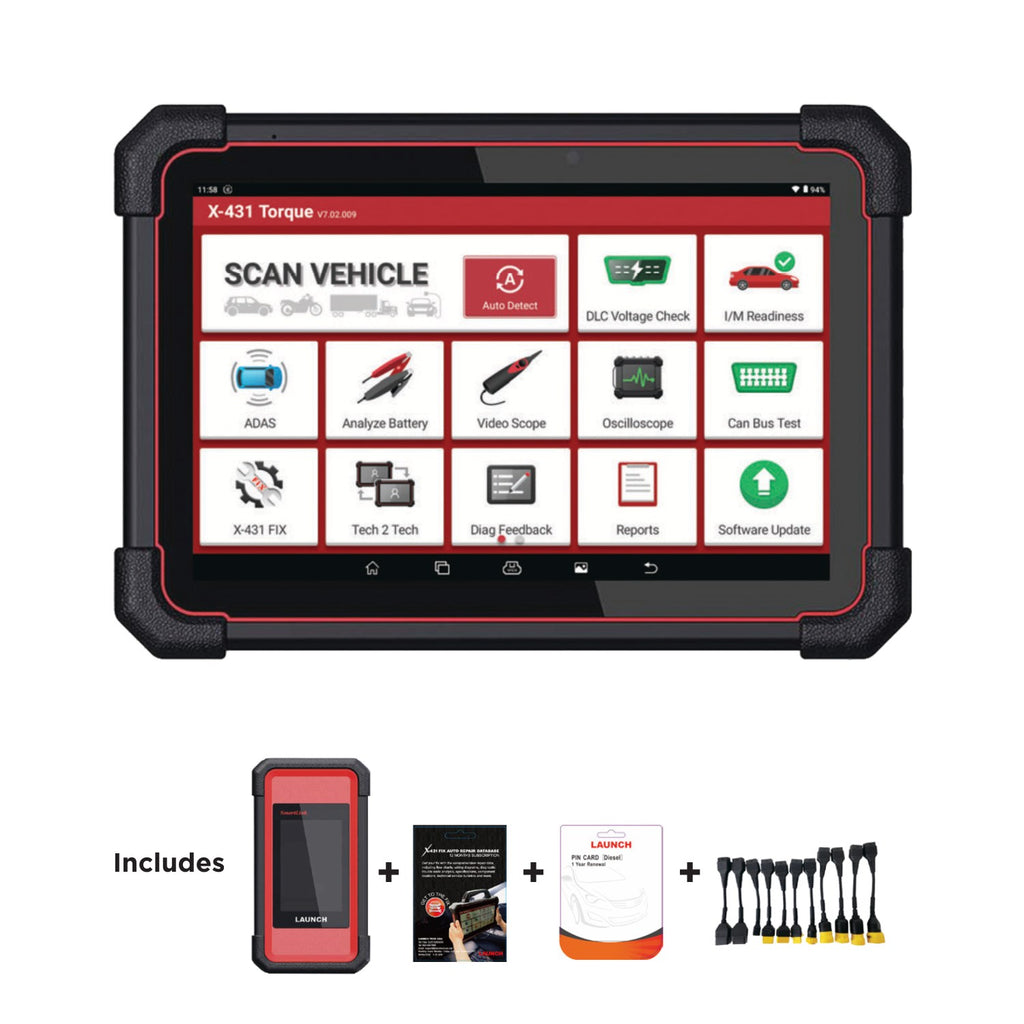 LAUNCH C8 X-431 TORQUE LINK PLUS HD - Works on AUTO & HD (Q2-3