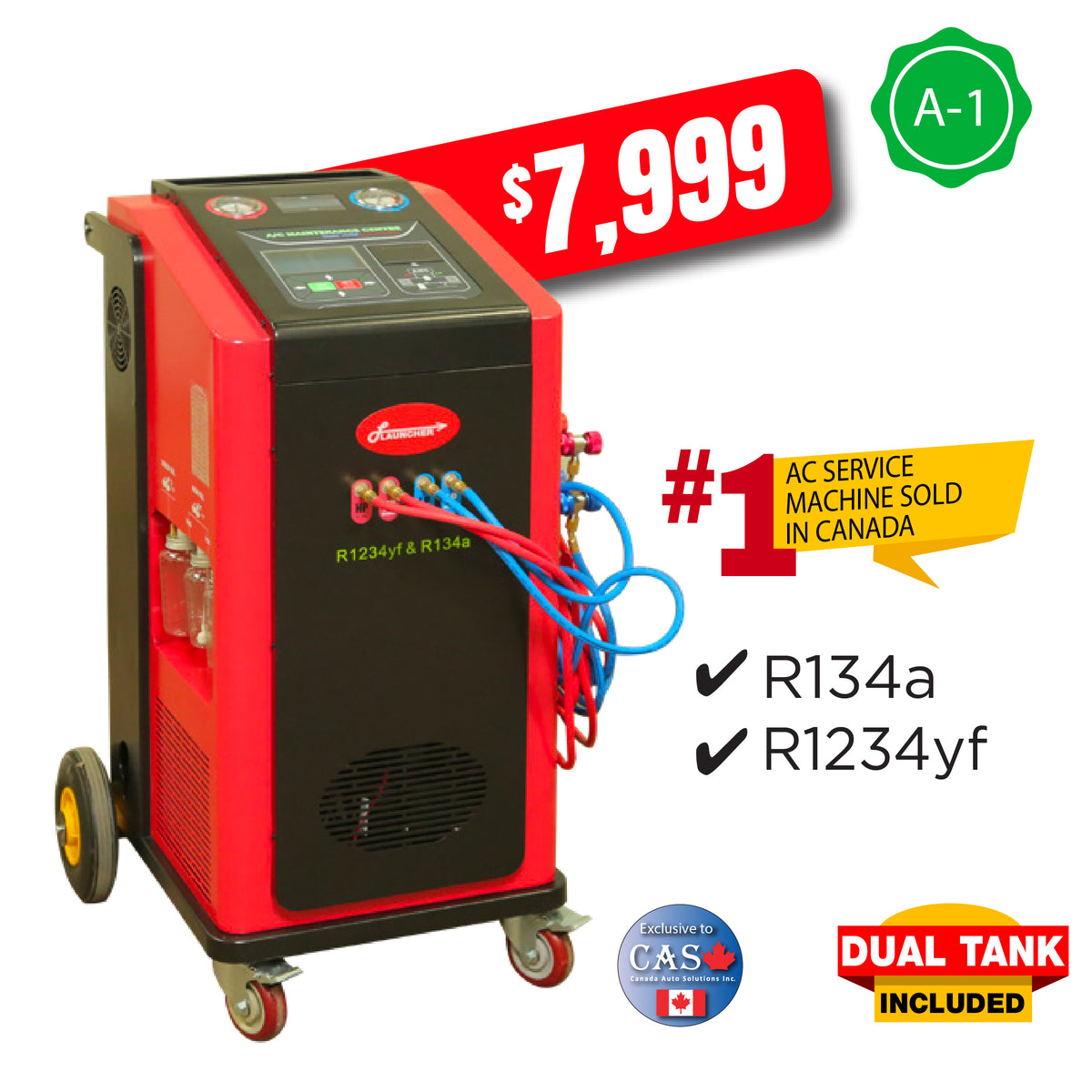 LAUNCHER A1 LCH-AC950 PLUS DUAL A/C SERVICE MACHINE (Q2-3 2026 ...